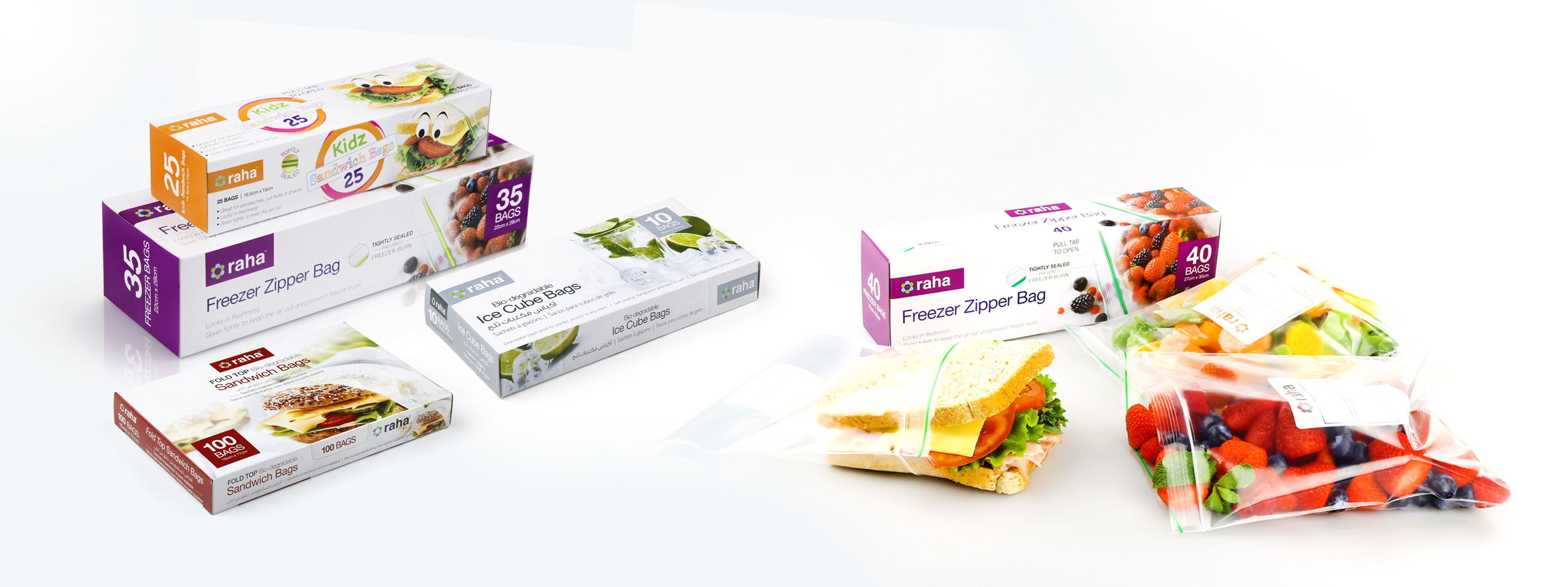 Panache International UAE Food storage bags The best Freezer Zipper Bag, Sandwich Bags and Ice cube bags in Middle east